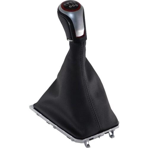 Matte & Leather Car Shift Gear Knob Lever Gaitor Boot Cover For VW Passat B8 3G 2015- Auto Accessories