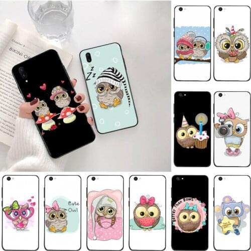 Lovely Animal Owl Phone Case For Vivo Y91c Y17 Y51 Y67 Y55 Y7s Y81 Y19 Y97 Y93 V17 vivos5