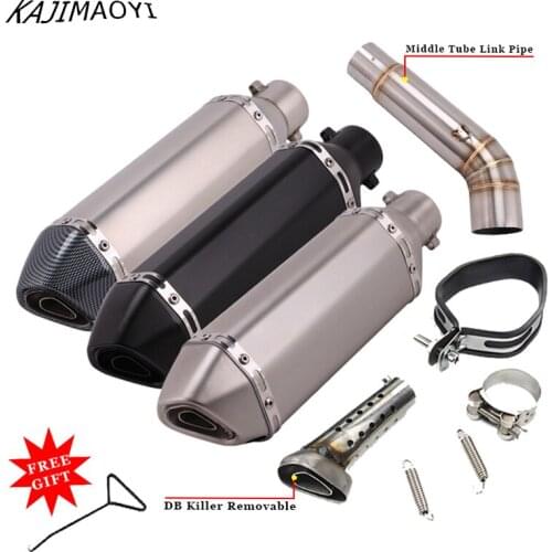 Motorcycle Exhaust Escape Modified Middle Link Pipe Muffler DB Killer For Honda CBF600N CB600 CB600F Variation Hornet 600