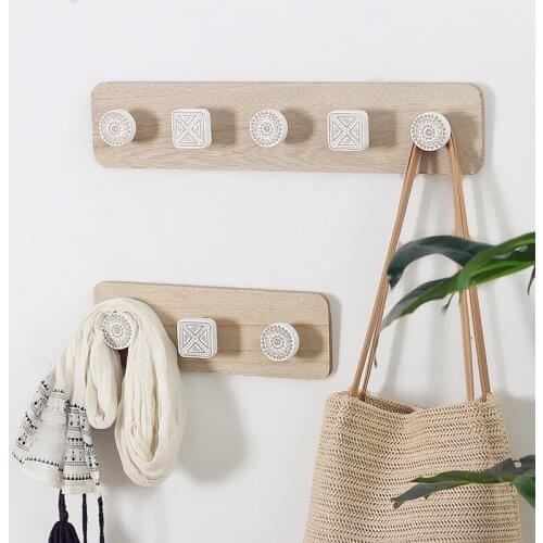 Nordic Ins Style Wall Hanging Coat Hat Hanger for Keys Coat Hanger Hat Single Hook Holder for Hanging Room Dec