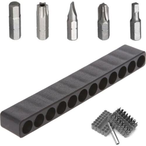Screwdriver Hole 10/12 Holes Hex Shank Bit Holder Plastic Head Storage Case Tool