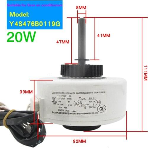 Suitable for Gree air conditioner Y4S476B0119G fan motor motor 1-1.5P universal