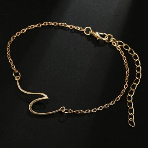 Simple Wave Fashion Chain Anklet Ankle Bracelet Barefoot Sandal Beach Foot Jewelry Women