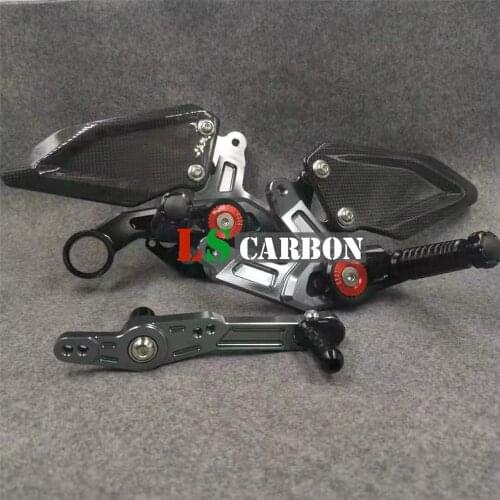Adjustable Rearset Footrest Foot Rest CNC in Carbon Fiber For BMW S1000RR 2015-2018