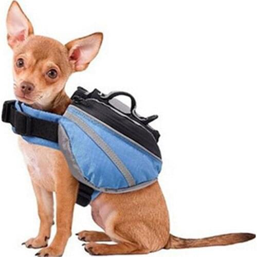Hot selling Dog Supplies Saddle Bag Dog Backpack Adjustable Pet Carrier Hiking Camping Vest with Pockets