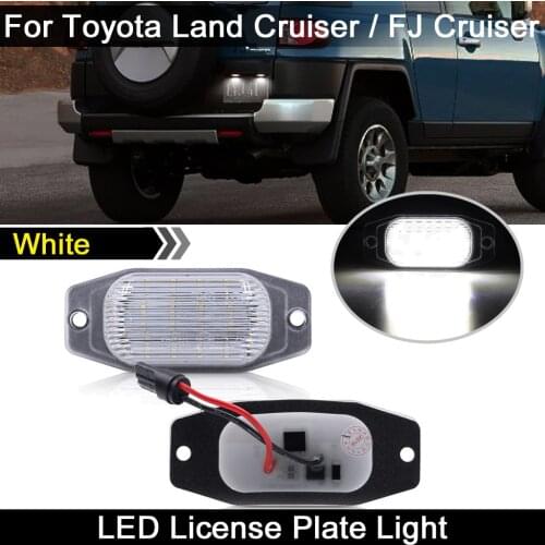For Toyota Land Cruiser FJ Cruiser Lexus LX450 Car Rear white LED license plate light number plate lamp