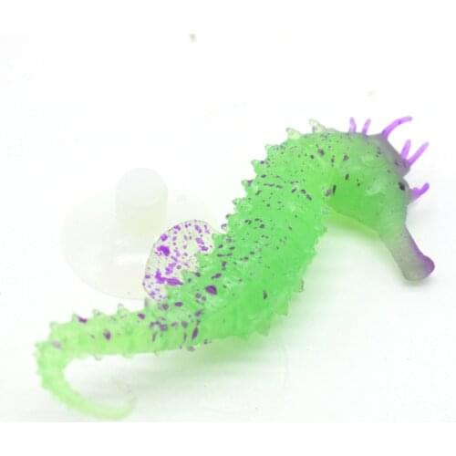 Aquarium Decorations, Silicone Glowing Artificial Hippocampus, Luminous Aquarium Seahorse Ornament for Fish Tank Decorations