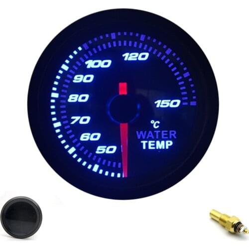 2" 52MM Universal Water Temperature Car Gauge 40-150 C Meter Auto Blue LED