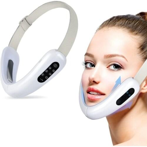V Face Massager EMS Facial Lifting Microcurrent Slimmer Double Chin Skin Tightening Device V Line Shape Massager Jaw Exerciser