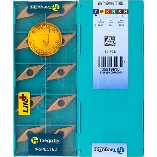 VBMT160404-MT TT8125 100% Original TAEGUTEC carbide insert with the best quality 10pcs/lot free shipping