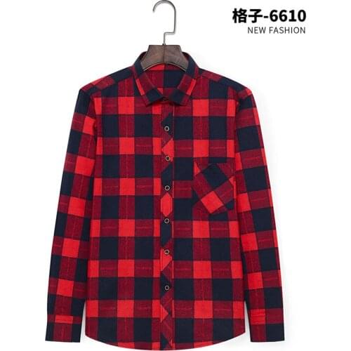 Spring and autumn coat sanded plaid shirt fashion all-match coat shirt mens clothing