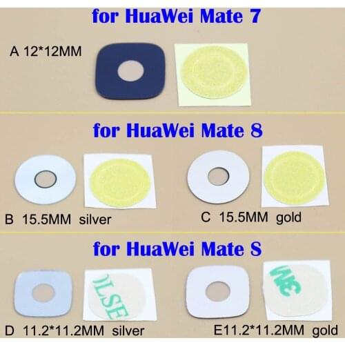 YuXi Brand New Housing Back Rear Camera glass Lens Cover with Adhesive Replacement for HuaWei Mate 8 mate 7 mate s