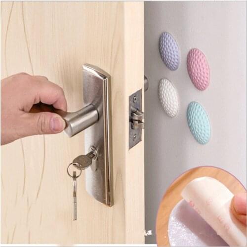 1PC Wall Thickening Door Fenders Golf Styling Rubber Fender Handle Door Lock Protective Pad Protection Home Wall Sticker