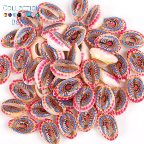 10-20mm Natural Colourful Seashell Cowrie Conch Loose Spacer Beads Beach Sea Shells DIY for Jewelry Making Bracelet 10Pcs
