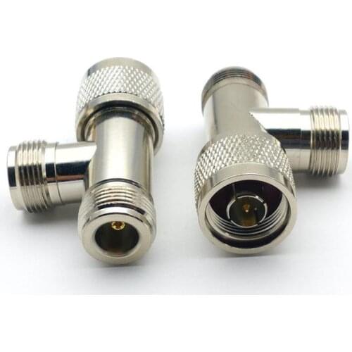 10pcs brass N Male TO 2 N female jack RF Splitter connector adapter