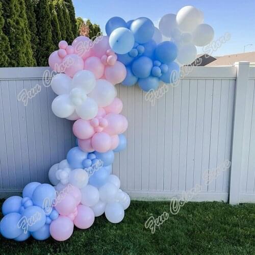 125pcs Macaron Blue Memorial Day Party Background Baby Shower Arch Kit Macaron Pink Holiday Celebration Birthday Balloon Garland