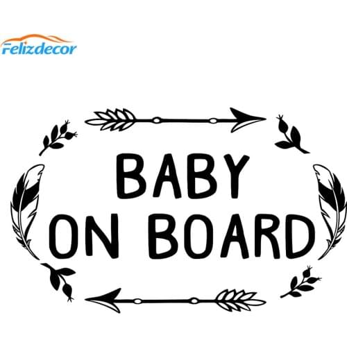 16*10cm personalise Name Baby On Board, Arrows, Feathers,Scandinavian Boho, Aboriginal, Car Window Decal,Car Sticker Custom L919