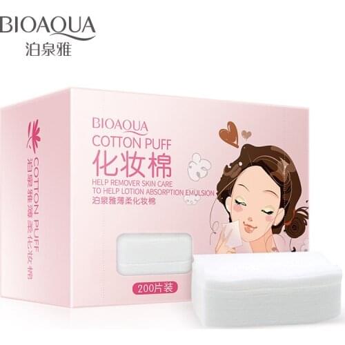 200 Pcs Makeup Cotton Pads Reusable Organic Travel Makeup Cotton Pad Tissues Nail Wipes Face Cosmetic Remover Wipe Cotton Pads