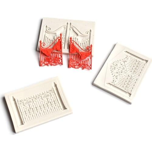 Aouke Retro doors and windows Silicone Decorating Molds Cake Silicone Mold Sugarpaste Candy Chocolate Clay Mould