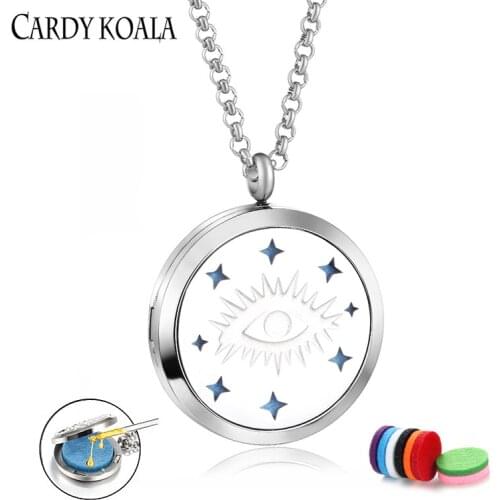 30MM stainless steel is your hollow pattern aromatherapy essential oil pendant necklace
