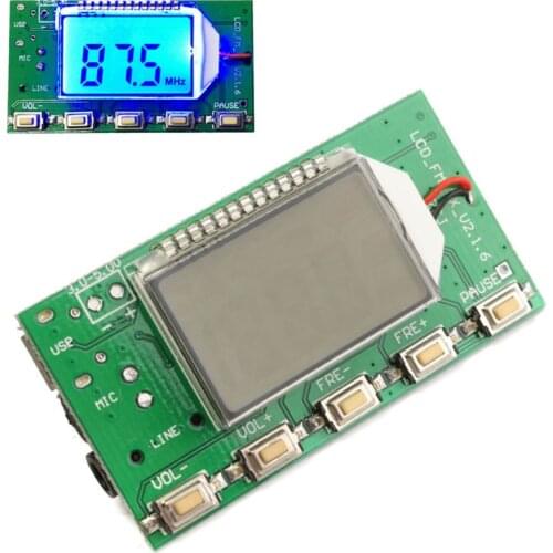 DSP PLL 87-108MHz Digital Wireless Microphone Stereo FM Transmitter Module Board Free Shipping