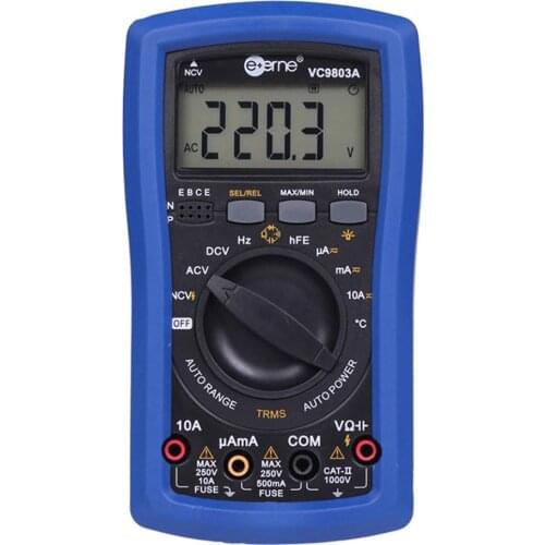 Mini Digital Professional Multimeter Automatic Range True Effective Value AC/DC Voltage /Current Resistance Capacitance Tester