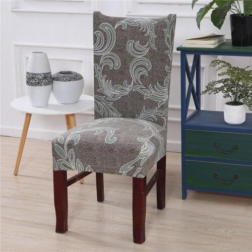 Elastic Chair Cover for Computer Dining Room Kitchen Office Colorful Printed Chair Covers Spandex Seat Cover Wedding