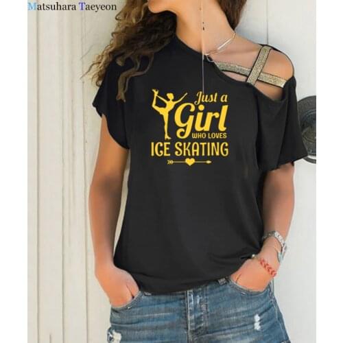 Summer Fashion Ice Skating Figure Women T Shirts New Printed Short Sleeve Cotton Female Clothing Plus Size Oversized Tops