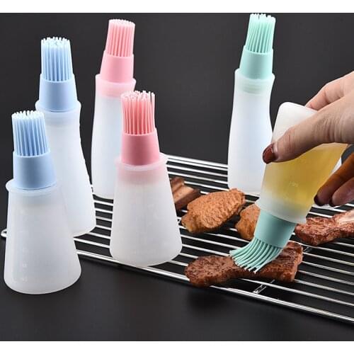 Basting Brushes Silicone, Heat Resistant Pastry Brush Oil Bottle Brush Barbeque Kitchen Baking Set Oil Brushes for Cooking BBQ