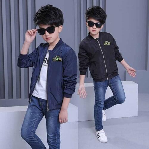 2019 New Boys Casual Fashion Jackets Girls Korean Boys Outerwear Coats Children Long Sleeved Jacket Coat 4- 14 Years