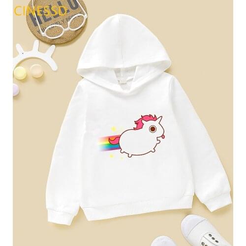 Kawaii rainbow unicorn hoodies lovely kids children autumn winter baby girl hoodie boy sport clothes tracksuit sweatshirt tops