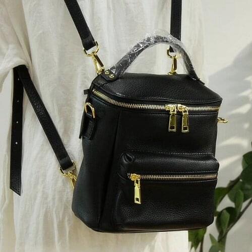 Multifunction Small Women Backpack Genuine Leather Shoulder Bags Summer Messenger Travel Bag For Teenager Girls Mochila Bagpack