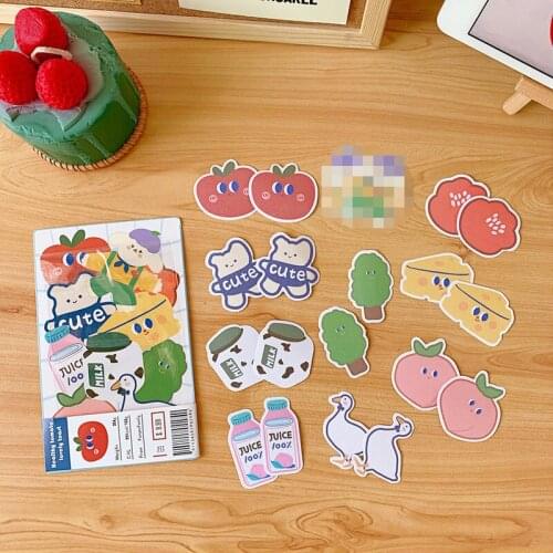 Cartoon cute fudge bear account sticker creative mobile phone decoration material transparent waterproof sticker