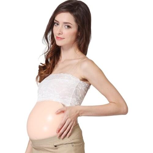 Pregnant Women Dress Up Silicone Fake Belly Actors Using Velcro Belt Fake Belly Props Artificial Fake Pregnant Baby Belly
