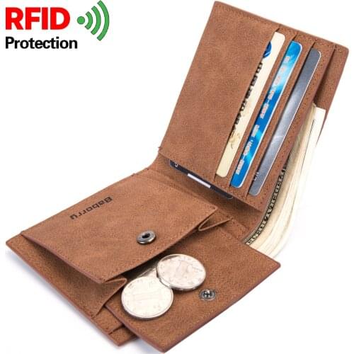 2021 New Luxury Brand Rfid Men Wallets Fashion Short Mens Wallet Pu Wallet Coin Purse Mini Small Wallet New Design Dollar Ba