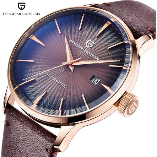 PAGANI Men Mechanical Watch Waterproof Genuine Leather Brand Luxury Automatic Business male wrist Watch sport relogio masculino