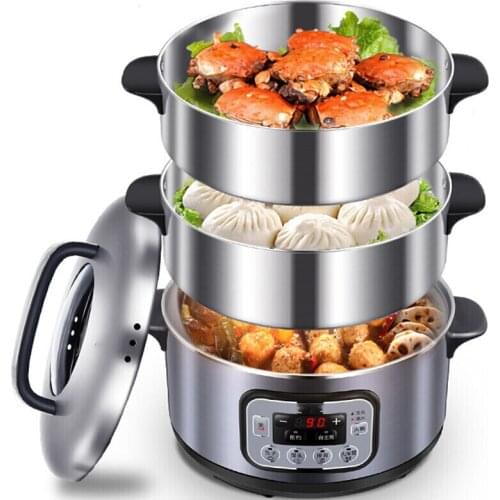 ZG26Easy401 Multifunctional Automatic Cooking Electric Steamer 26 Inch 3-Layer Intelligent Control Electric Steamer