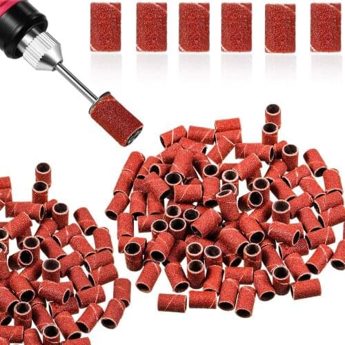 Nail Sanding Bands 80/120/180 Grit Fine Grit Art Sand Paper Rolls Brown Manicure SandPaper File For Nail Polishing