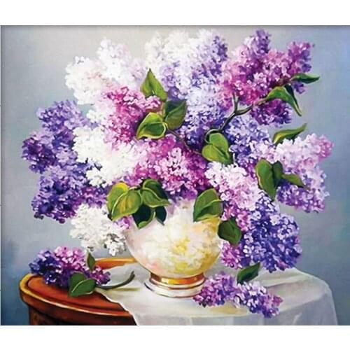 Full Diamond mosaic flower arrangement Round Diamond embroidery pictures Handmade Cross Stitch Kits Diy Diamond painting