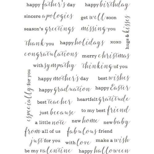 English sentence Transparent Clear Silicone Stamp Seal for DIY scrapbooking photo album Decorative clear stamps A140