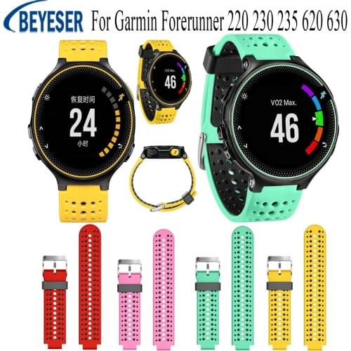 For Garmin Forerunner 235 Soft New Silicone Straps Bracelet For Garmin Forerunner 220/230/235/620/630 Bracelet Smart watchband