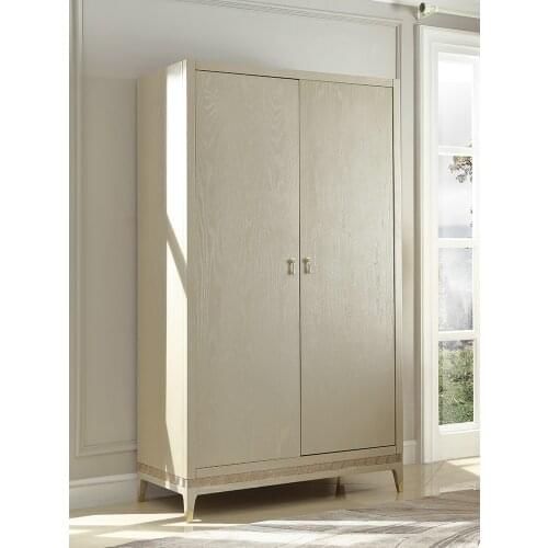 Baijiahui American two door storage cabinet, light luxury all solid wood wardrobe, European villa wardrobe da25