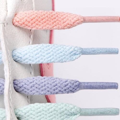 1Pair 4 Colors Flats Shoelace Off Sneaker White Shoes Lace For Women and Men Shoelace For AJ/AF Shoelaces