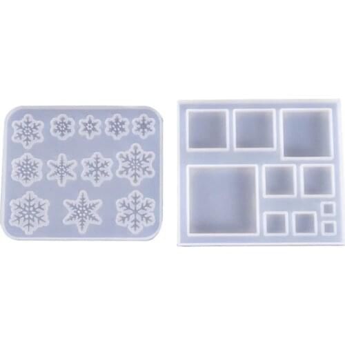 Silicone Molds Snowflake Square Jewelry Mold DIY Jewellery Making Accessories UV Resin Tool Crystal Mold Soap Making