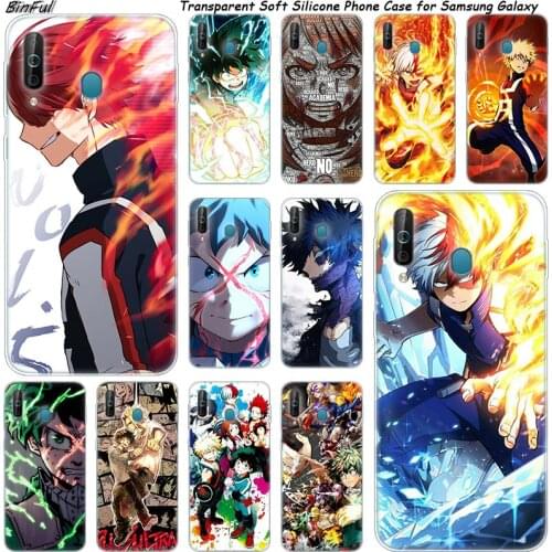 My Hero Academia Silicone Phone Case For Samsung Galaxy A80 A70 A60 A50 A40 A40S A30 A20E A2CORE M40 Note 10 Plus 9 8 5 Fashion