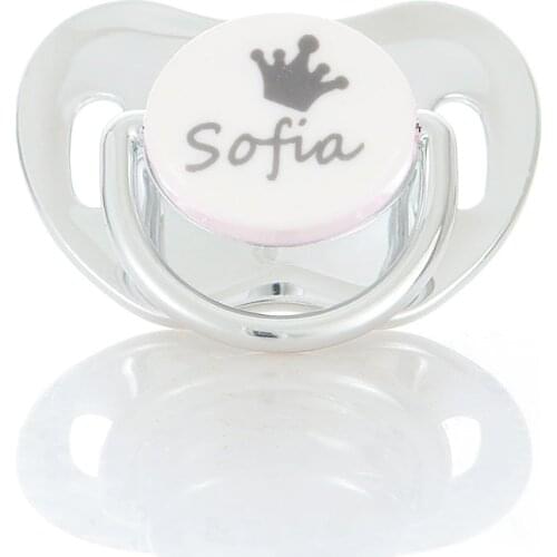 MIYOCAR custom any name can make silver bling pacifier SGS pass safe pacifier for baby BPA free dummy baby shower gift PP-9