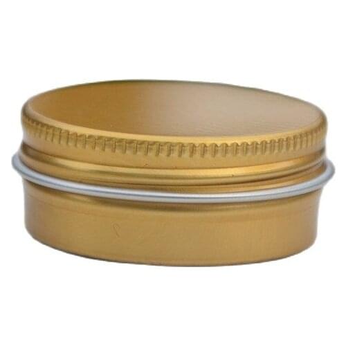 15g gold aluminum jar pot tin bottle container for lip gel balm eye cream moisturizer eye shadow art nail skin care packing