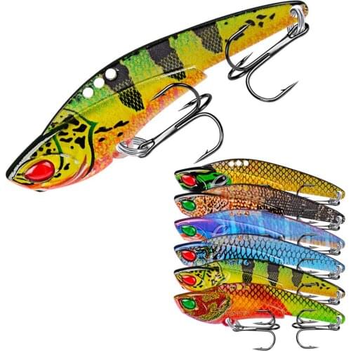 1PCS 60mm 12g VIB Metal Hard Fishing Lures Vibration Spoon Bait Bass Isca Artificial Baits Cicada Crankbait Wobbler Spinner