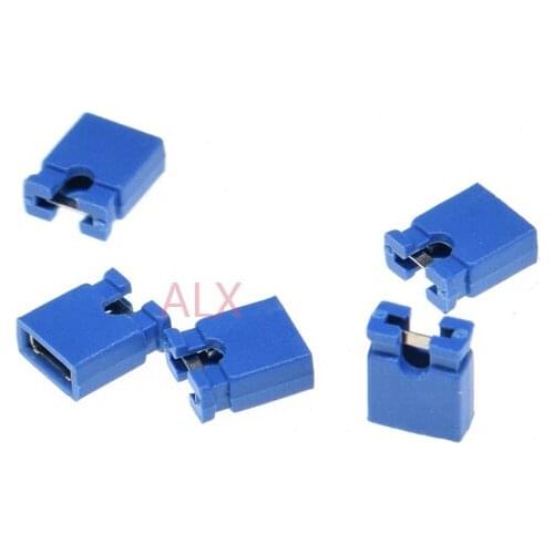 100PCS blue JUMPER CAP 2.54MM PITCH Standard PCB Mini Jumper Short Circuit Cap connector