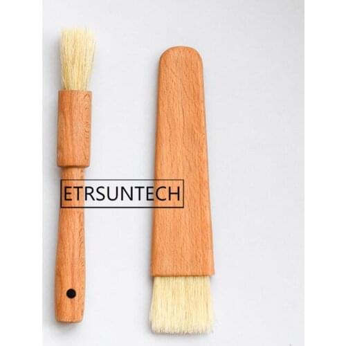 100pcs BBQ Basting Brush Oil Sauce Barbecue Grill Brush Wood Handle Baking Pastry Butter Honey Brush Wooden Kitchen Utensils
